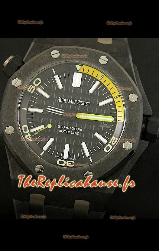 Réplique de montre suisse Audemars Piguet Royal Oak Offshore Scuba - Revêtement en carbone authentique