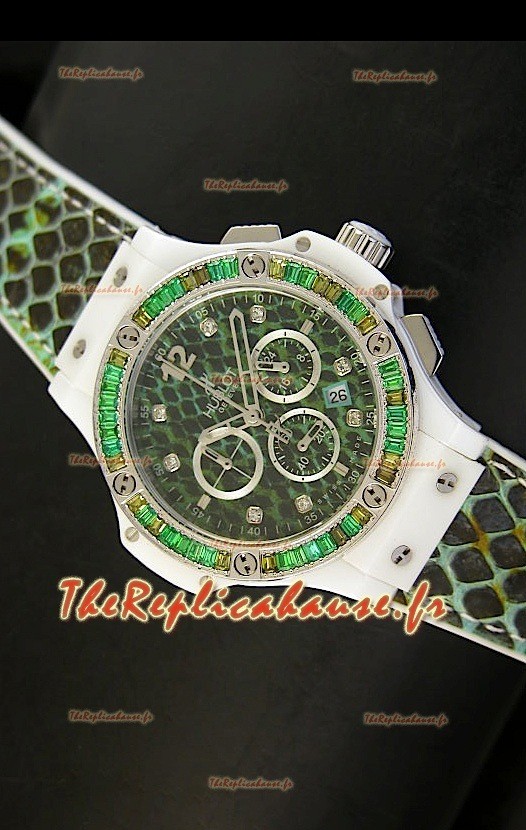 Montre Hublot Big Bang BOA Bang avec cadran/bracelet vert 34mm