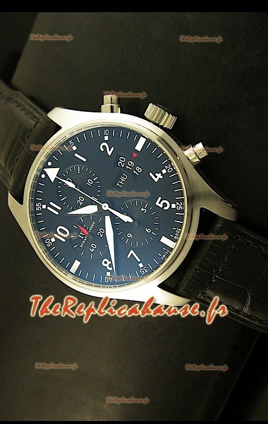 Montre suisse IWC Fliegeruhr Chronograph - Réplique de montre miroir 1:1