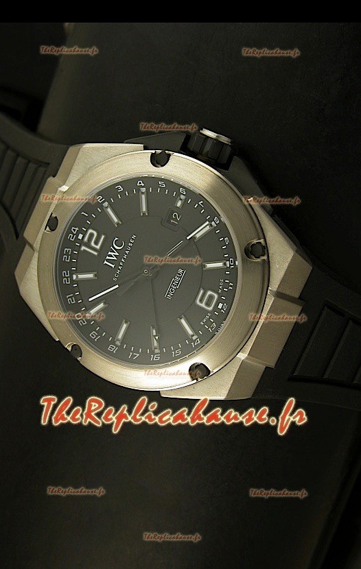 Réplique de montre suisse en titane IWC Ingenieur avec cadran noir