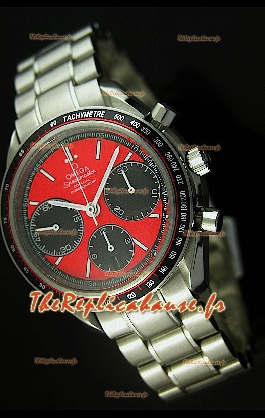 Réplique de montre suisse Omega Édition Speedmaster Racing - Cadran rouge - Réplique miroir 1:1