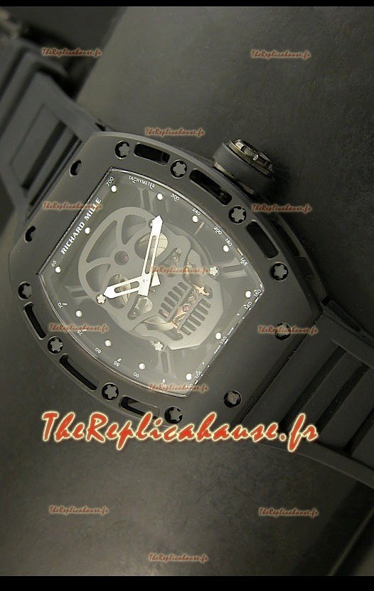 Réplique de montre suisse Richard Mille RM052 Skull Tourbillon dans boîtier en PVD