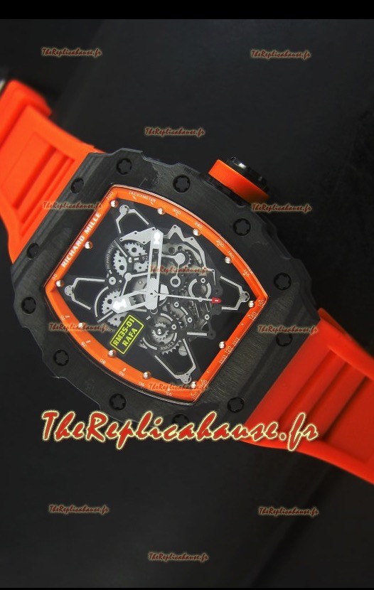Réplique de montre suisse Édition Rafael Nadal Richard Mille RM35-01 avec index oranges