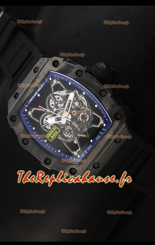 Réplique de montre suisse Édition Rafael Nadal Richard Mille RM35-01 avec index bleus