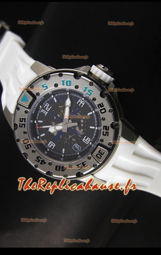 Réplique de montre suisse Richard Mille RM028 Automatic Diver's blanche
