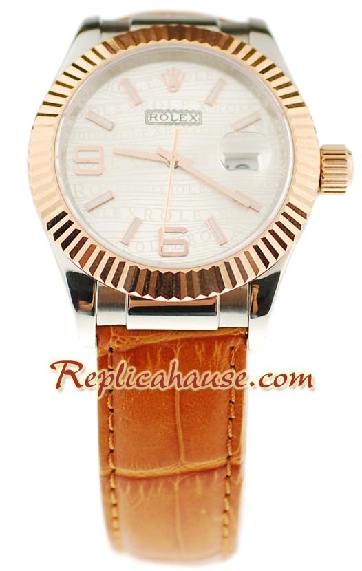 Rolex Datejust Leather Montre Replique - 40MM