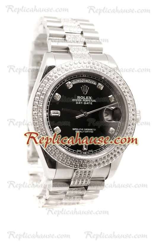 Rolex Replique Day Date Silver Montre Suisse