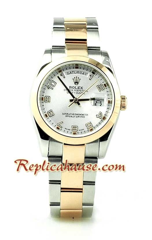 Rolex Replique Day Date Two Tone Pink d' or Montre Suisse
