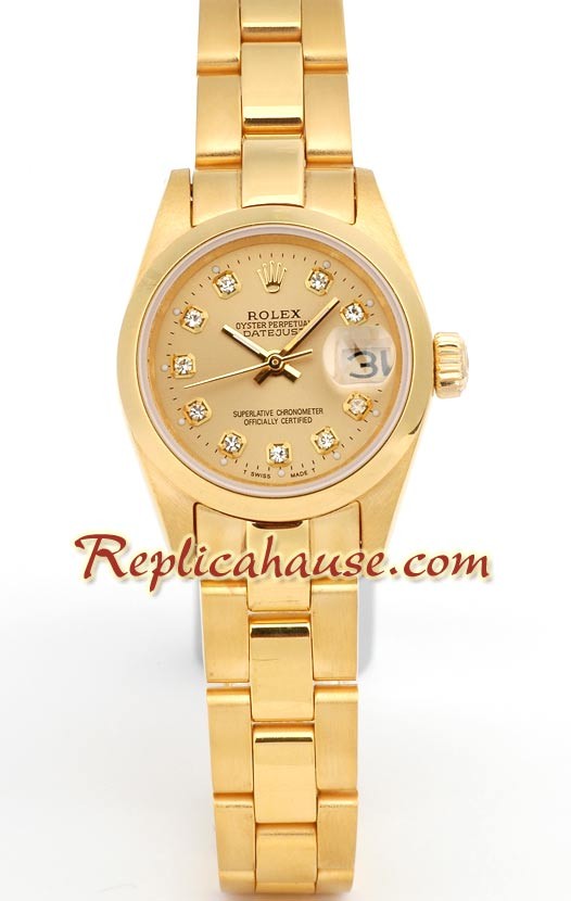 Rolex Replique DateJust - d' or Lady's