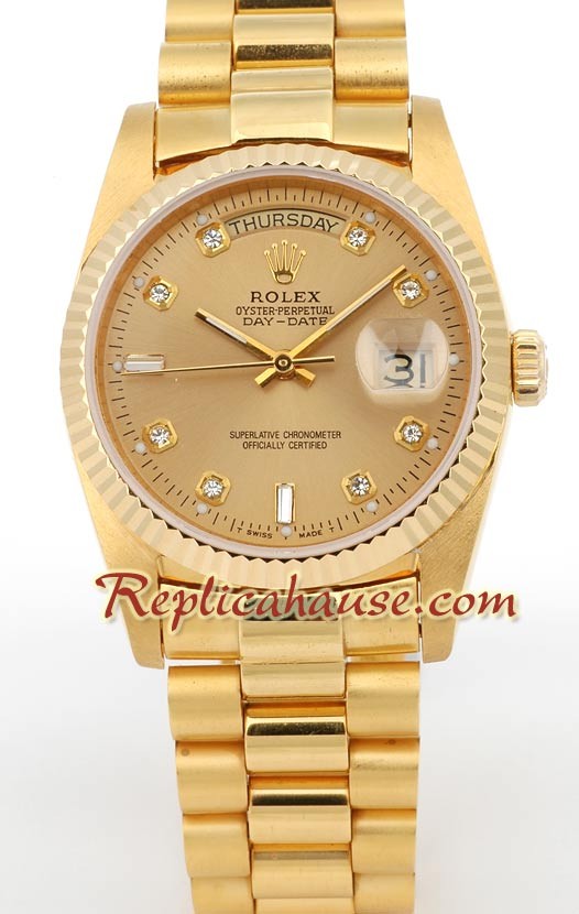Rolex Replique Day Date Suisse Hommes d' or Montre
