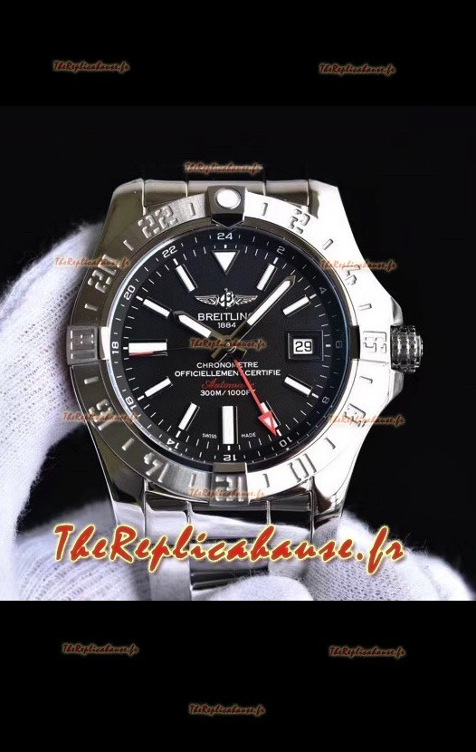 Breitling Avenger II GMT montre réplique suisse en acier 1:1 montre réplique suisse ultime