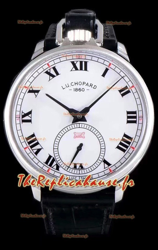 Chopard Louis-Ulysse L'hommage montre suisse en acier inoxydable cadran blanc 