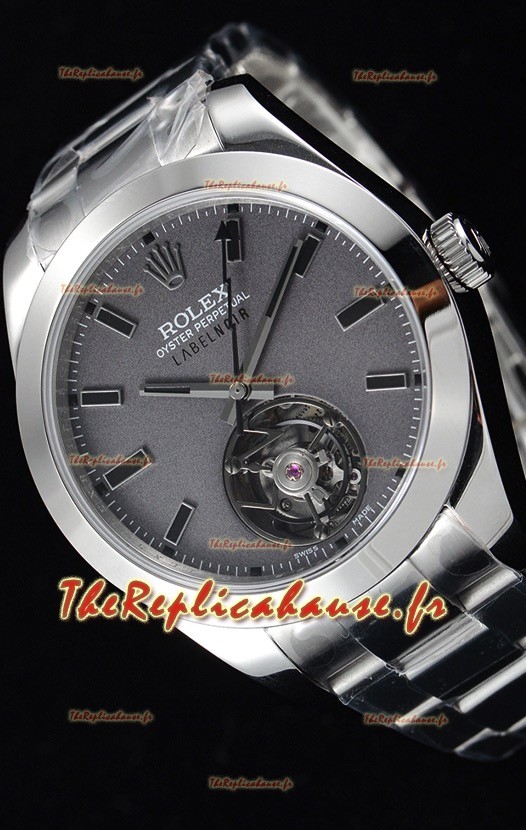 Rolex Milgauss LABELNOIR Tourbillon montre réplique suisse avec boîtier en acier 