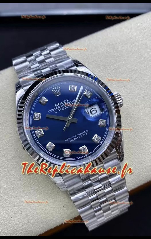 Rolex Datejust 126234 36MM Réplique Suisse en acier 904L avec cadran bleu - Réplique Miroir 1:1