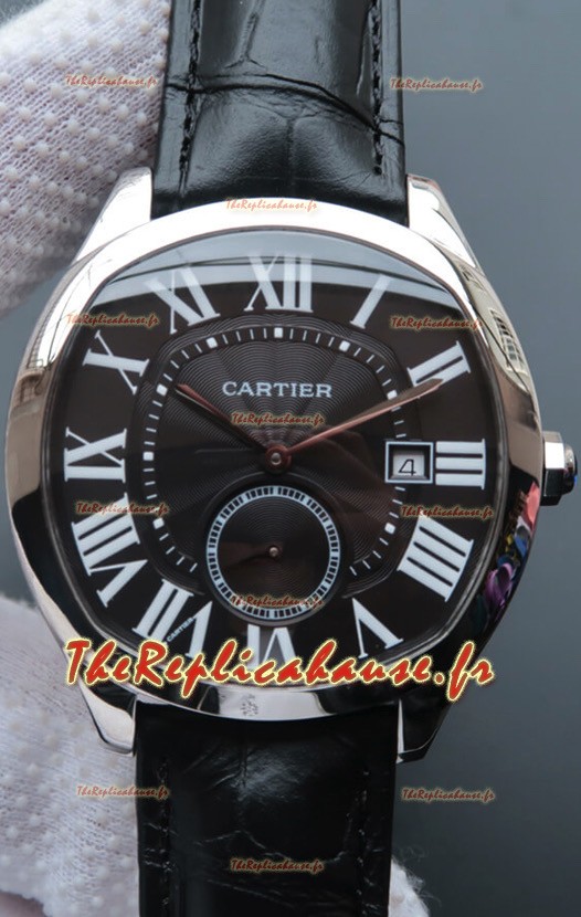 Montre "Drive De Cartier" 1:1 Réplique en acier inoxydable - Cadran blanc 