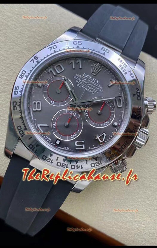 Cosmographe Rolex Daytona 116519 Mouvement Cal.4130 à cadran gris - Montre en acier 904L