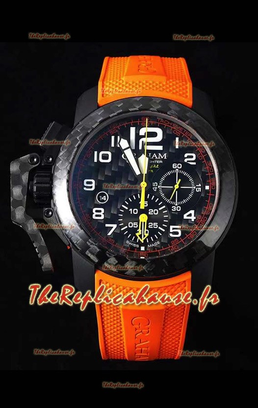Montre Graham Chronofighter Superlight Carbon Orange 1:1 Réplique Suisse 