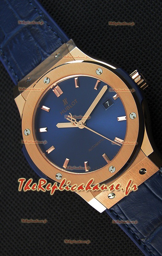 Montre Hublot Classic Fusion Blue King Gold Suisse Réplique à l’identique 1:1