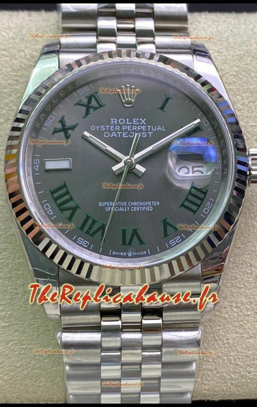 Montre Rolex Datejust "Wimbledon" Mouvement Cal.3235 Montre Suisse - Ultimate 904L Acier 36MM
