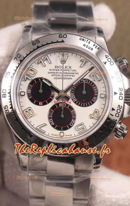Montre Rolex Cosmograph Daytona 116509 Cadran blanc Mouvement Cal.4130 - Acier 904L