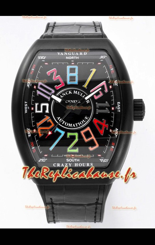 Franck Muller Vanguard Crazy Color Hours en boîtier DLC Réplique Suisse 
