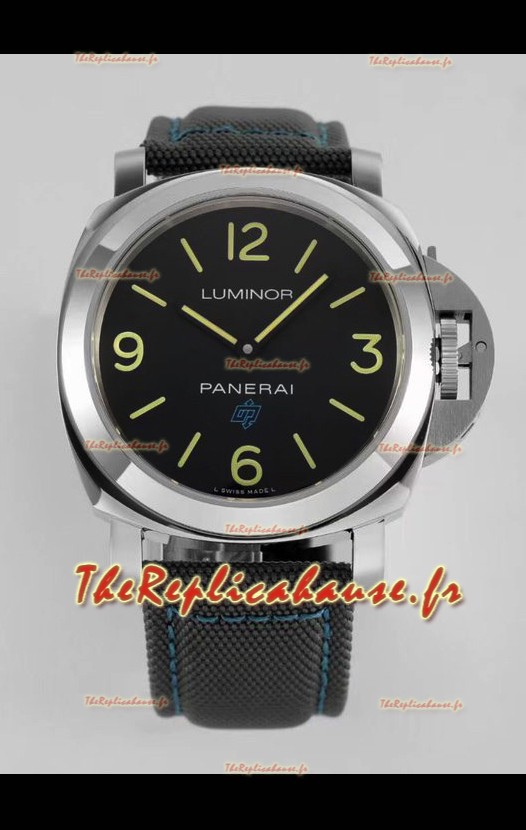 Panerai Luminor Base Logo PAM00774 Cadran noir en qualité miroir 1:1 - Acier 904L dans un bracelet en toile 