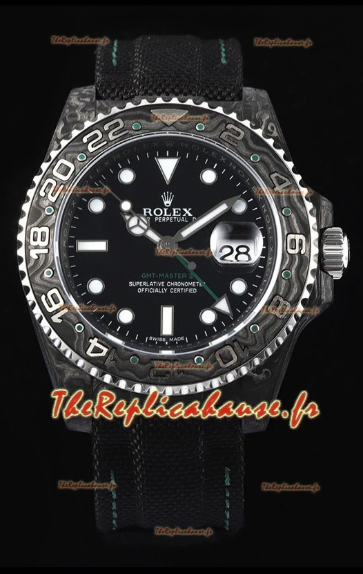 Rolex GMT Masters II Edition DiW Réplique Suisse Mouvement ETA 3285 - Cadran noir 