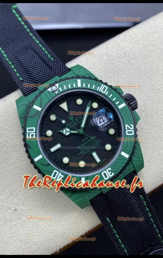 Réplique de montre suisse Rolex Submariner DiW Carbon Fiber Edition - Réplkique 1:1 Miroir