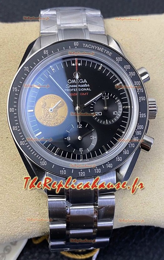 Omega Speedmaster Apollo 11 40th Anniversary Chronograph 42MM Cadran Noir Réplique de Montre 1:1 Miroir