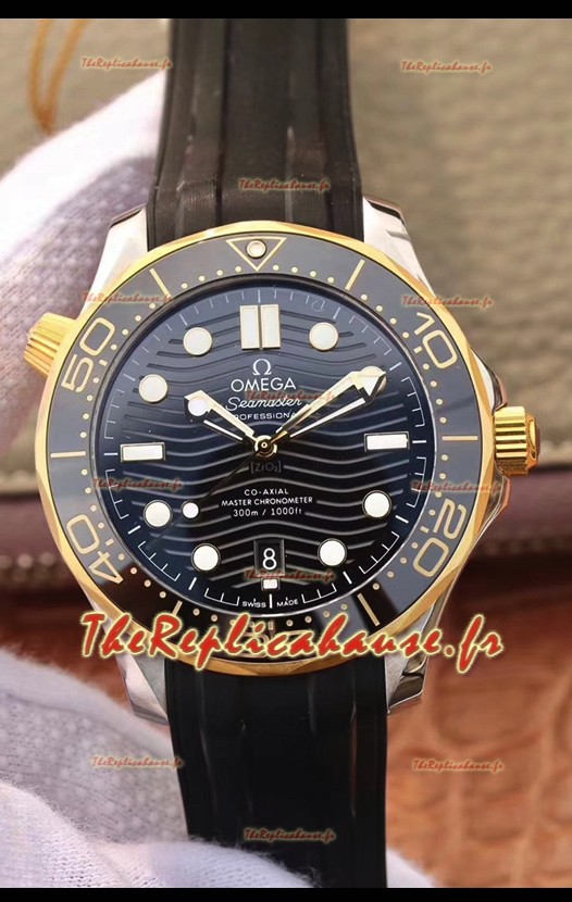 Omega Seamaster 300M Co-Axial Master Chronometer Cadran Noir Boîtier Bicolore Réplique Miroir 1:1