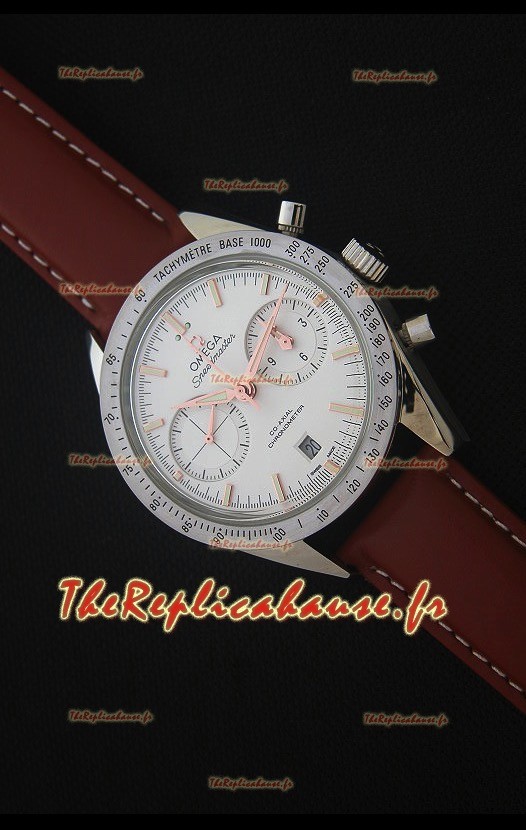 Omega Speedmaster 57 Co-Axial Chronograph Watch, Sangle en Cuir Marron