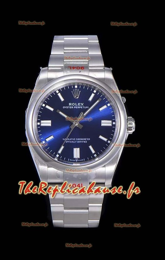 Montre Rolex Oyster Perpetual REF#124300 41MM Cal.3230 Mouvement Réplique Suisse Cadran Bleu Foncé Acier 904L Réplique Miroir 1:1