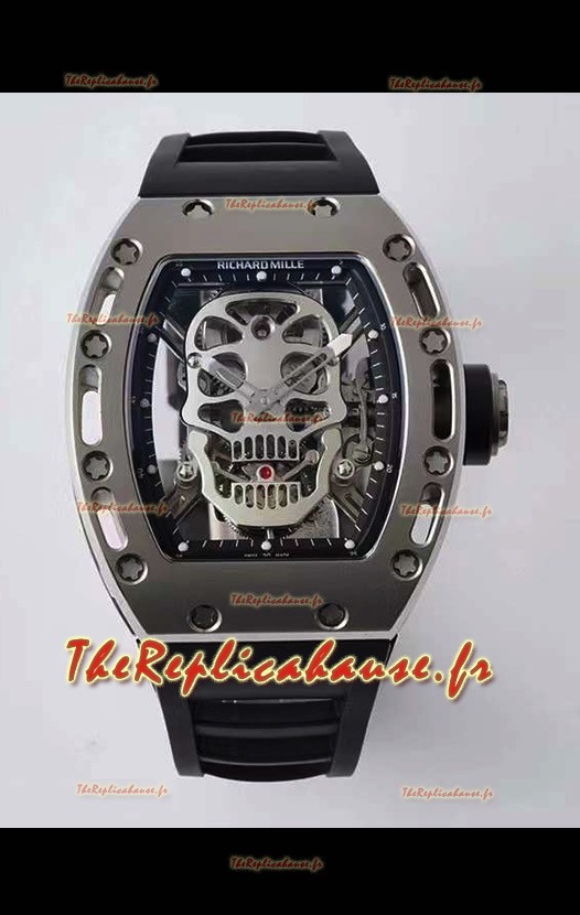 Montre Richard Mille RM052 Skull Genuine Tourbillon Edition Watch dans un boîtier en titane 
