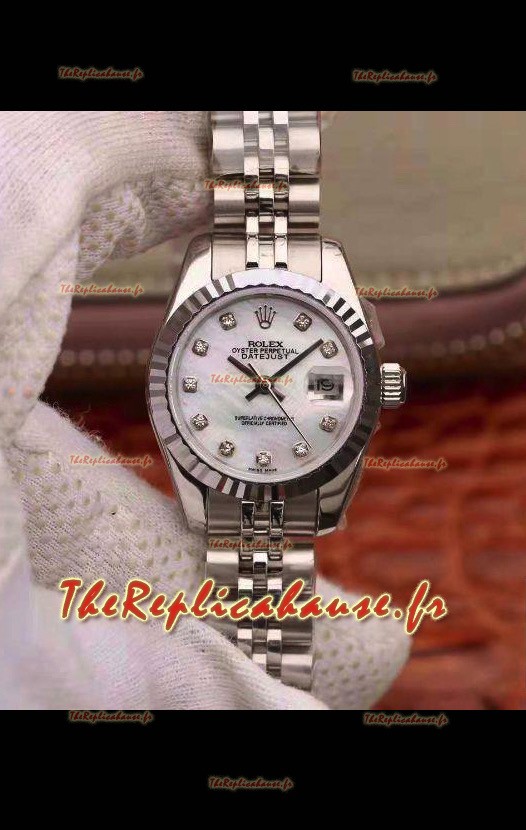Montre Rolex Datejust Ladies 28MM Mouvement Cal.3135 Réplique Suisse dans un boîtier en acier 904L