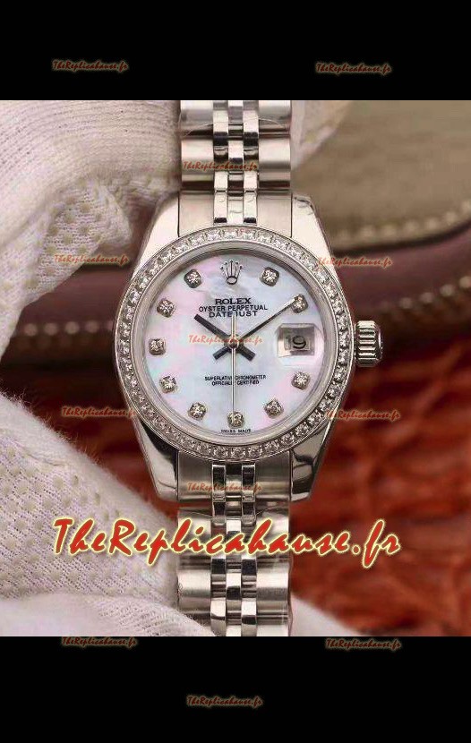 Montre Rolex Datejust Ladies 28MM Mouvement Cal.3135 Réplique Suisse dans un boîtier en acier 904L