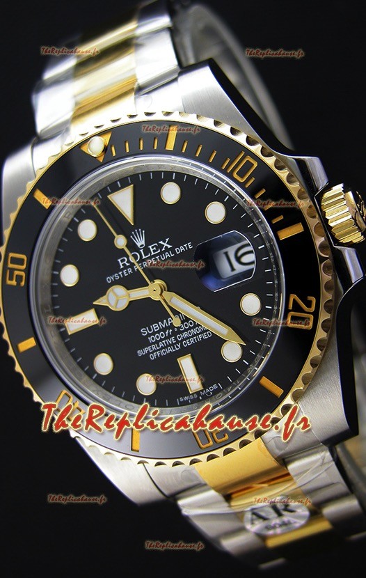 Rolex Submariner Date Céramique acier et or bicolore 116613 - Réplique 1:1 Miroir - Ultime Acier 904L 