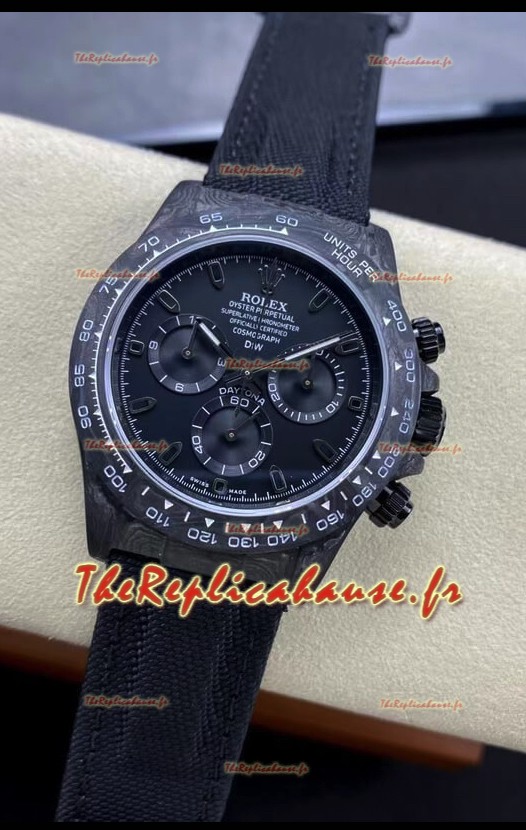 Rolex Daytona DiW All Black Edition Watch - Montre en carbone forgé - Réplique Miroir 1:1