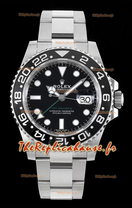 Rolex GMT Masters II 116710LN-78200 Cal.3186 Réplique de Montre Suisse - Ultimate 904L Acier