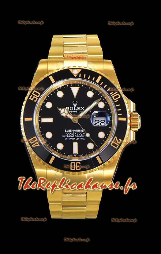 Montre Rolex Submariner 41MM Date Ceramic Gold 126618LN - Réplique 1:1 Miroir - Ultimate 904L Montre en acier
