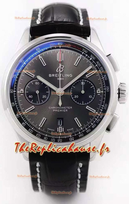 Montre Breitling Premier B01 Chronograph 42 Edition 1:1 Qualité Miroir Cadran gris 