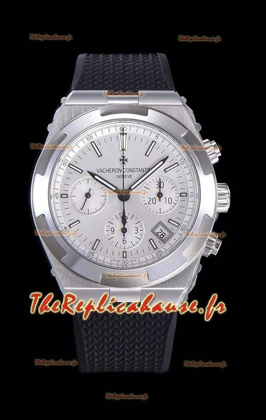 Montre Vacheron Constantin Overseas Chronograph Cadran Blanc Réplique Suisse - Bracelet Caoutchouc