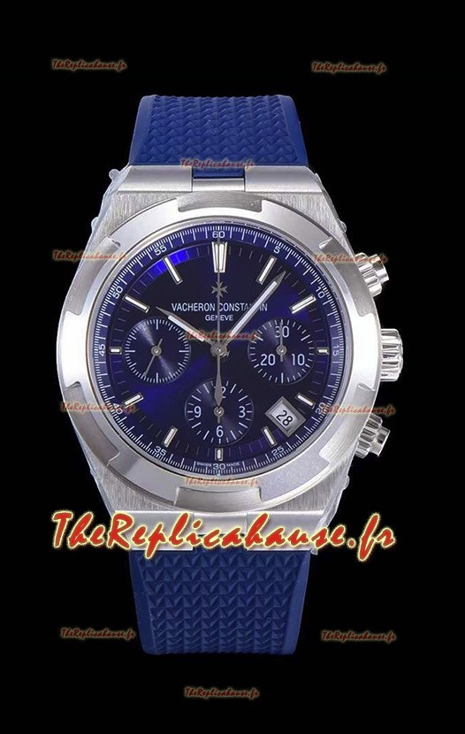 Montre Vacheron Constantin Overseas Chronograph Cadran Bleu Réplique Suisse - Bracelet Caoutchouc