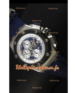 Réplique de montre Royal Oak Offshore Rubens Barrichello Audemars Piguet bleue - Réplique de montre miroir 1:1