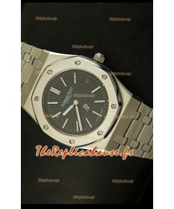Réplique de montre suisse ultra fine Audemars Piguet Royal Oak avec cadran noir