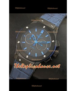 Hublot Classic Fusion Swiss Montre Boîtier PVD Bracelet Bleu