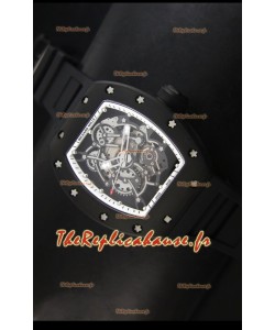Réplique de montre suisse Richard Mille RM055 Bubba Watson avec index blancs