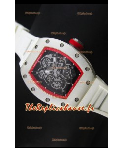 Réplique de montre suisse Richard Mille RM055 Bubba Watson blanche