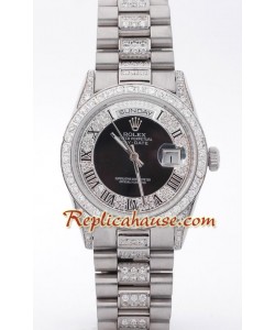 Rolex Replique Day Date Silver - Diamond