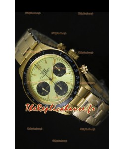 Cosmographe Rolex Daytona 6265 avec cadran métallique dans boîtier or
