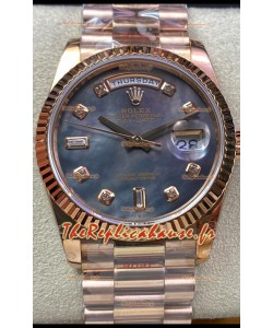 Réplique de montre Rolex Day Date 36MM 118235 en or rose, cadran nacré, miroir 1:1